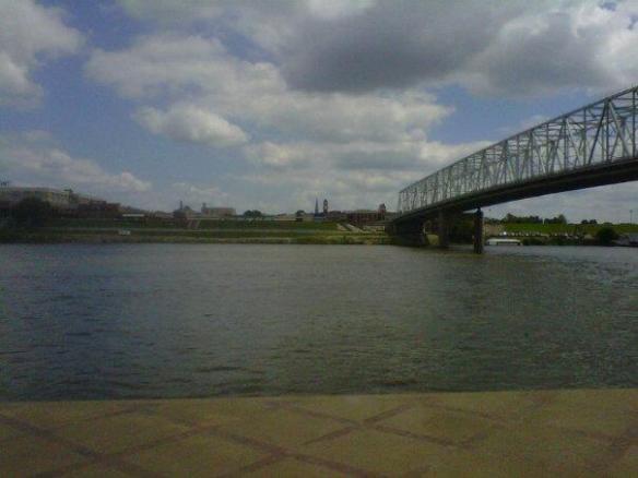 Riverfront view across to Kentucky.