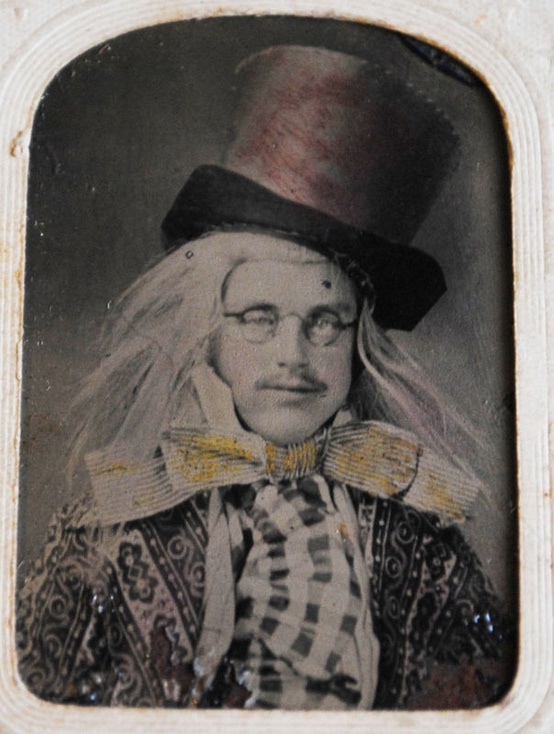 19th century actor in character as "The Hatter"
