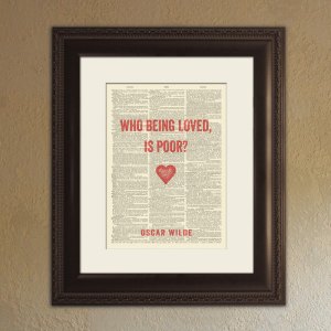 Oscar Wilde Dictionary Page Print by Whisker Prints