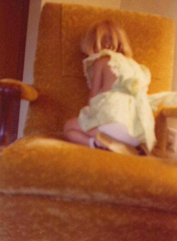 Communing with the chair in the late 1970s. Communing with the chair in the late 1970s.