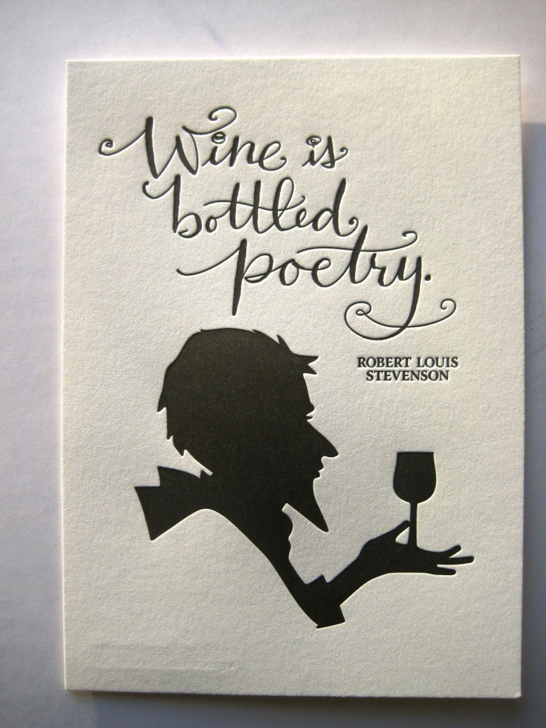 Robert Louis Stevenson Quote-Letterpress Art Print by tag team tompkins