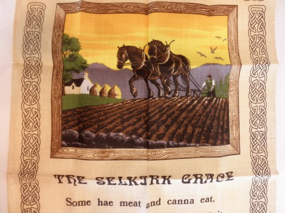 Vintage Selkirk Grace Tea Towel at Junque du Jour $12.00