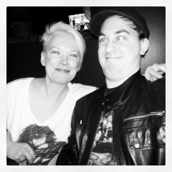 Being stupid with my brother.