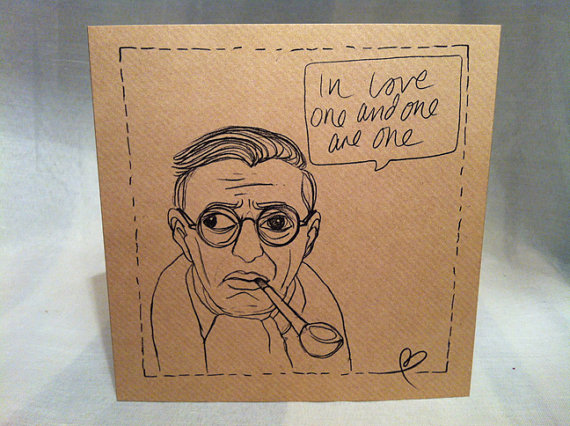 Jean-Paul Sartre quote card by being and everythingness