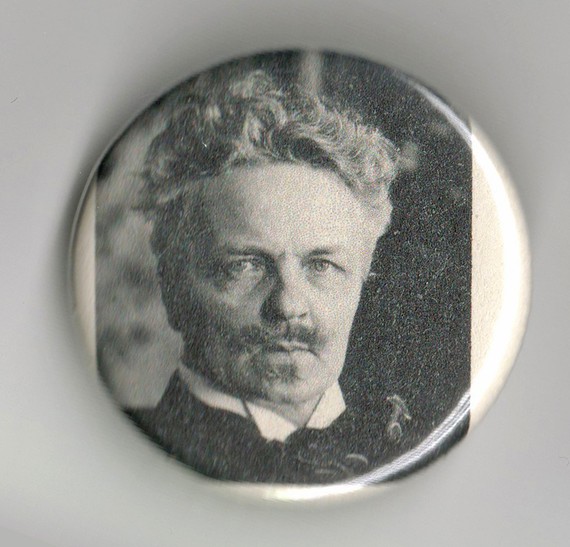 August Strindberg Pinback Button by BuyTheLightoftheMoon