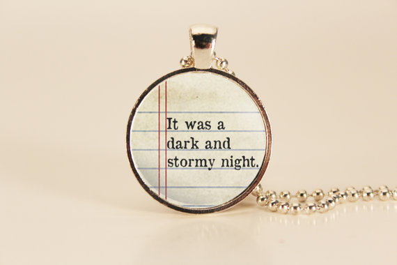It Was a Dark and Stormy Night Quote Charm by The White Space