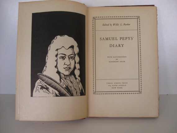 Samuel Pepys' Diary at Lady Frans Library
