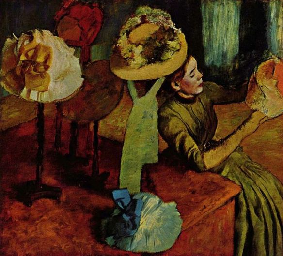 The Millinery Shop, Edgar Degas, 1879/86. Art Institute of Chicago.