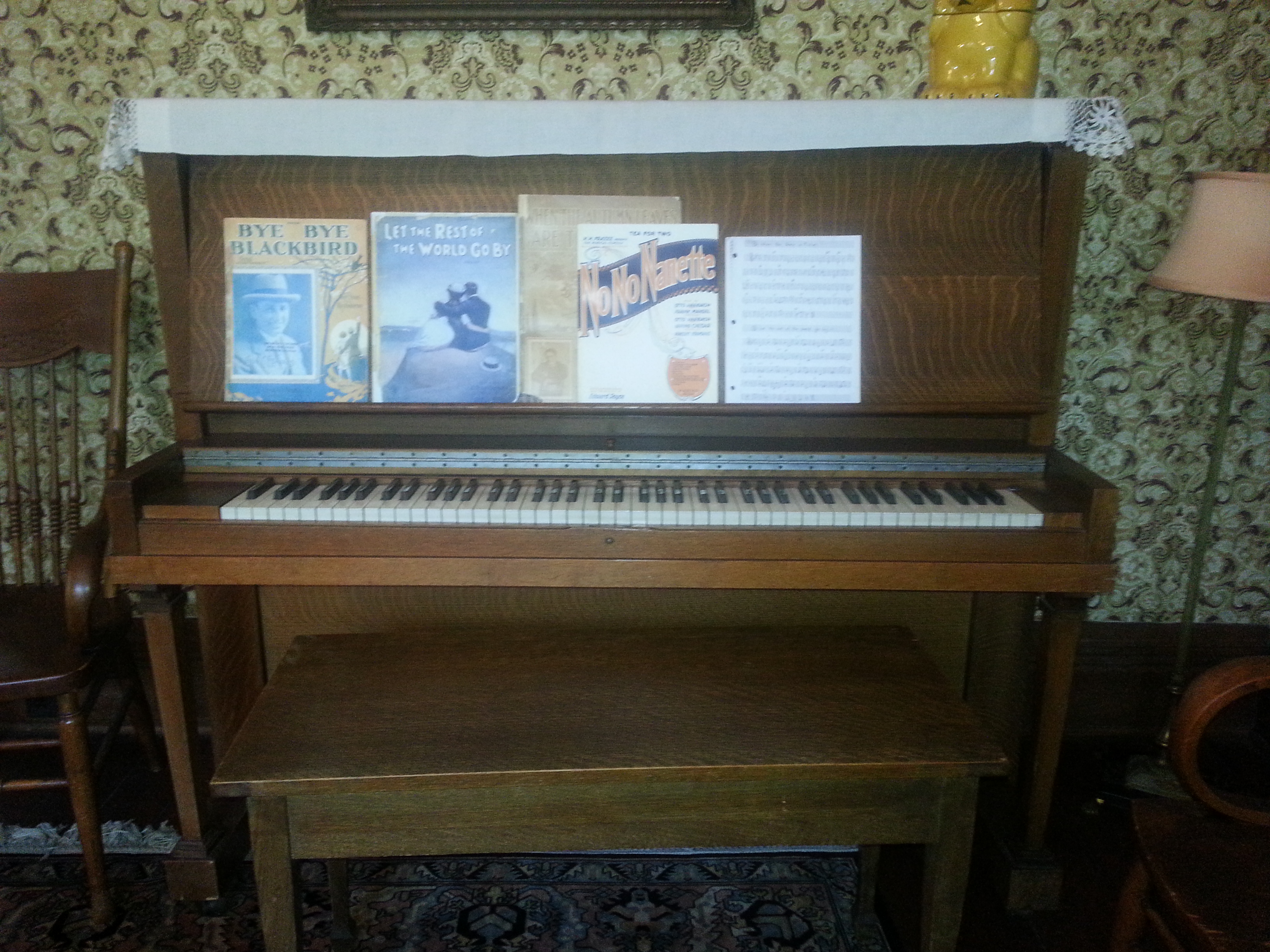 You can sit down and play a tune here