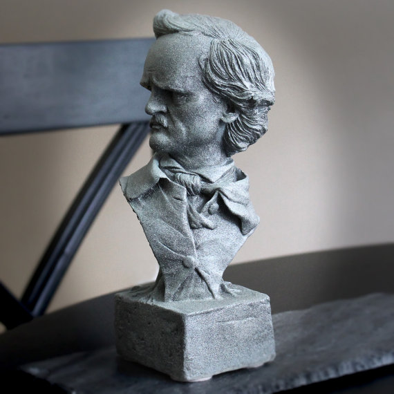 Edgar Allan Poe Sculptural Bust by Tartamella