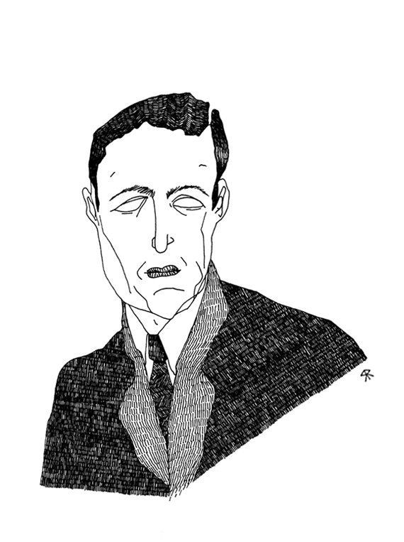 H.P. Lovecraft Print by sparganum