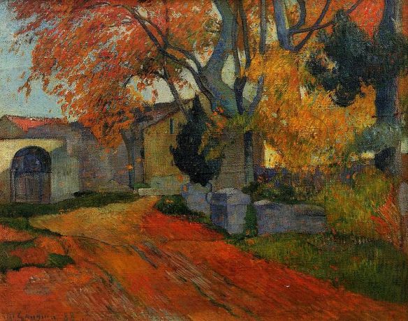 Lane at Alchamps, Paul Gauguin, 1888