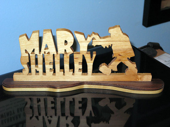 Mary Shelley Desktop Sign by Real Wood Crafts