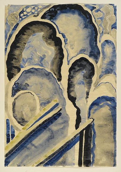 Blue # 1 by Georgia O'Keeffe, circa 1916. Brooklyn Museum