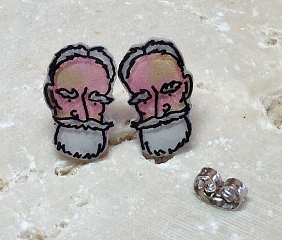 George Bernard Shaw Earrings by Wendy Ferguson Designs