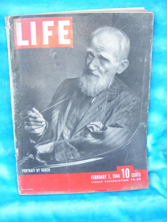 LIFE Magazine Cover with George Bernard Shaw at Covenants