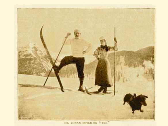 Sir Arthur Conan Doyle enjoying a ski holiday