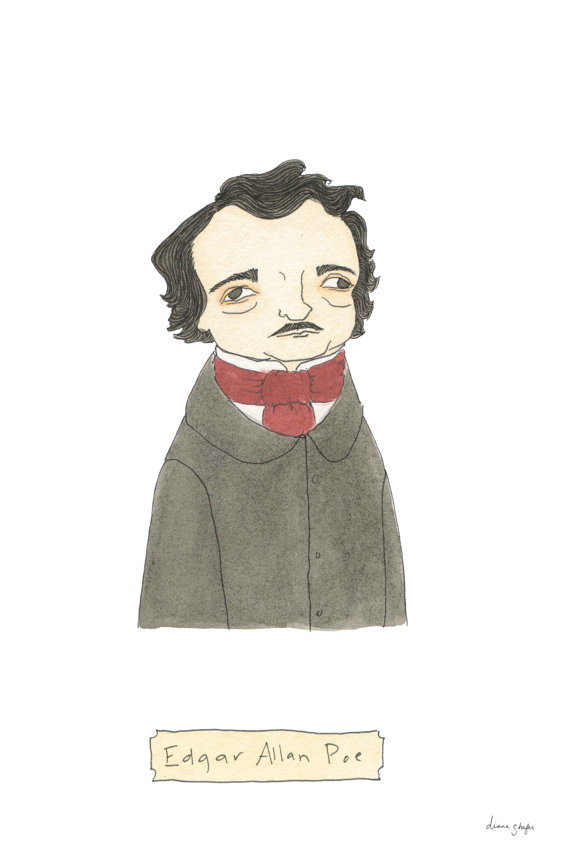 Edgar Allan Poe Print by Terrific Friends