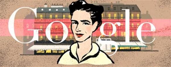 Simone de Beauvoir Google Doodle