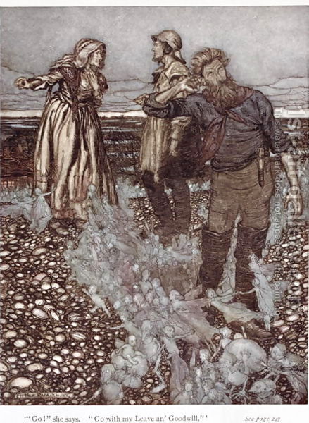 Illustration for Rudyard Kipling's Puck of Pook's Hill, 1906