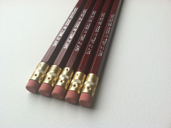 Sylvia Plath Quote Pencils by Words I Give By