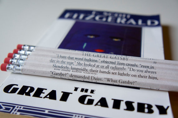 The Great Gatsby Wrapped Pencil Set by Bouncing Ball Creations