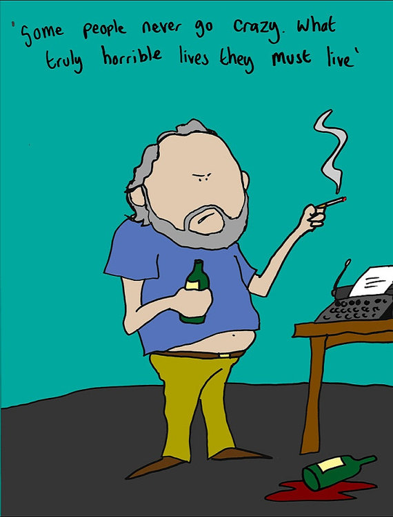 Charles Bukowski Poster by Bean Land