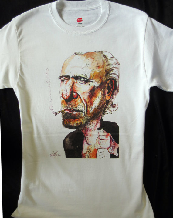 Charles Bukowski T-Shirt by Bruns Illustration