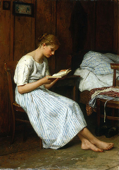 A Gotthelf Reader by Albert Anker, 1884