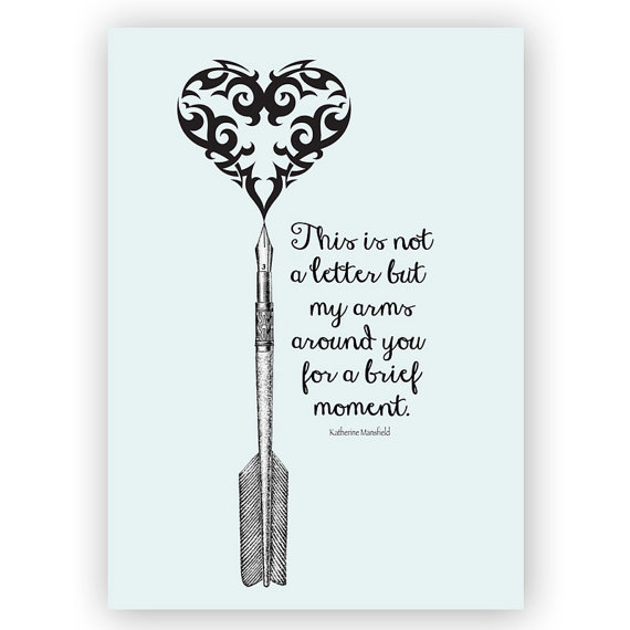 Katherine Mansfield Quote Card by Turtle Doves