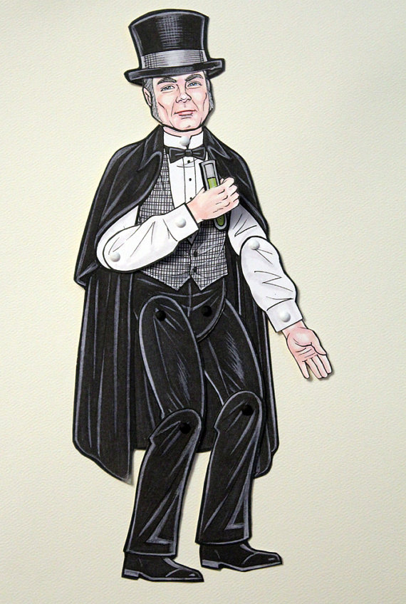 Strange Case of Dr Jekyll and Mr Hyde Articulated Paper Doll by Ardently Crafted
