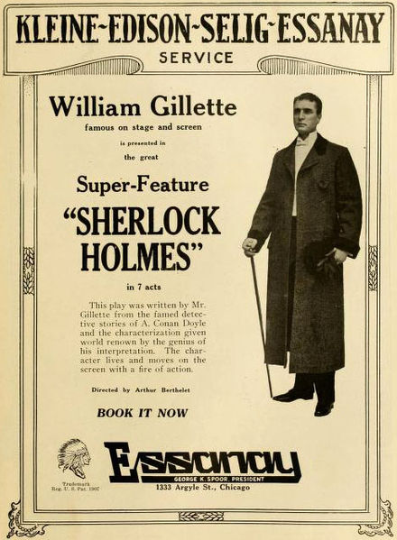 William Gillette in Sherlock Holmes, 1916