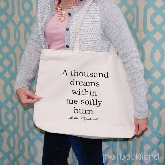 Arthur Rimbaud Quote Tote by The Book Fiend