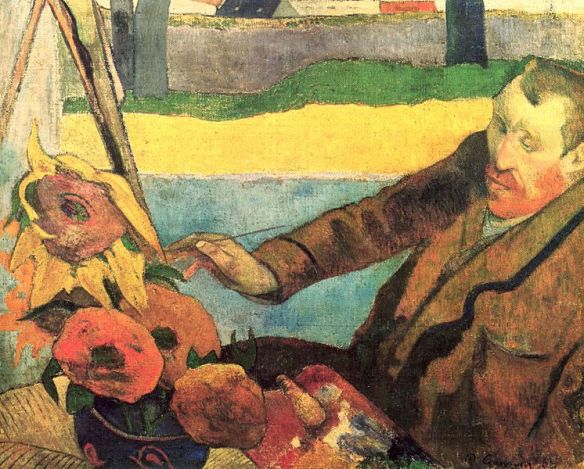 Van Gogh Painting Sunflowers by Paul Gauguin, 1888