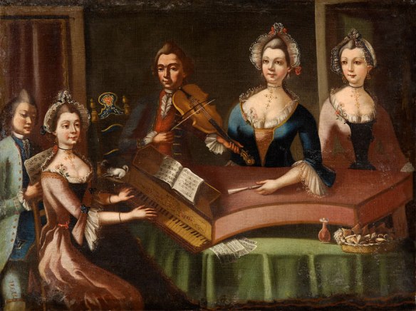 18th century house concert. Unknown artist.