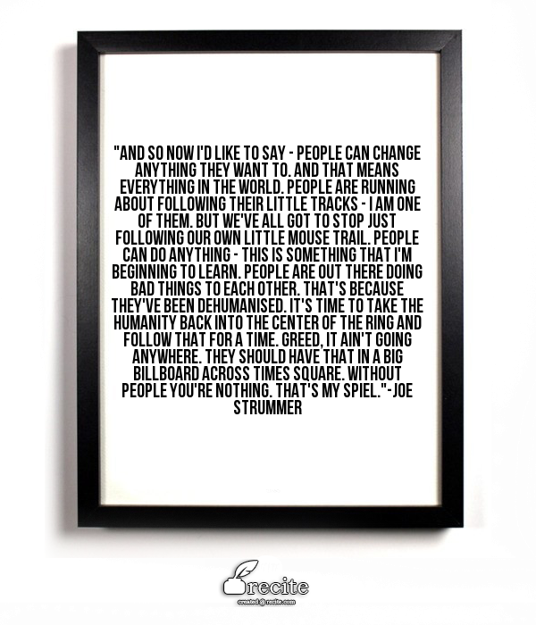 Joe Strummer Quote