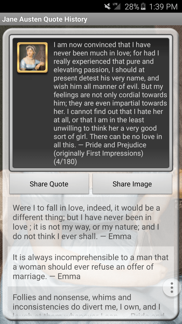 Jane Austen Quote App