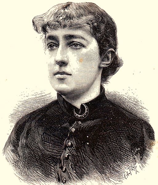 Hélène Swarth. Engraving by E.A. Tilly, 1889.