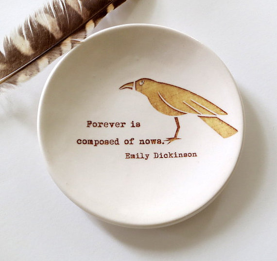 Forever is composed of nows jewelry dish by neCeramics. $22.00.