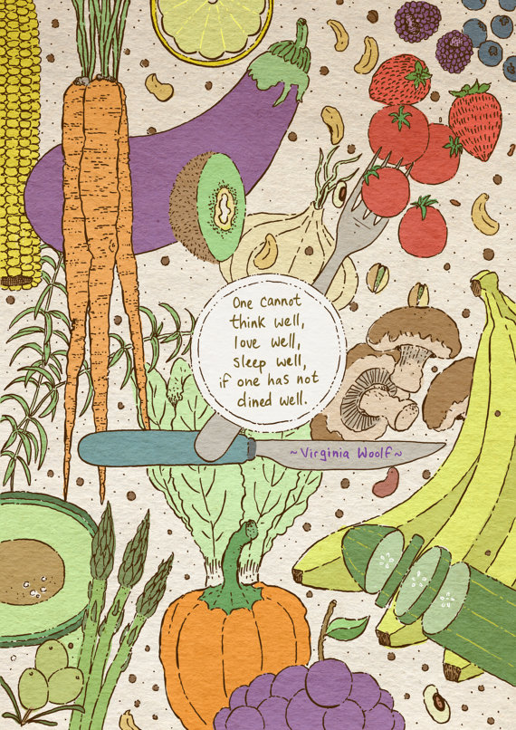 Virginia Woolf Food Print by Mike Medaglia. $14.87.