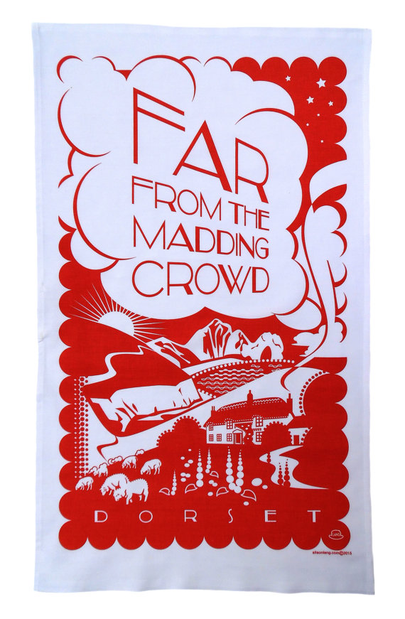 Far From the Madding Crowd Tea Towel by Alison Lang Design
