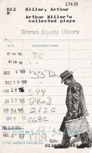 Arthur Miller's Death of a Salesman Upcycled Library Card Print by Heidi Pitre Art