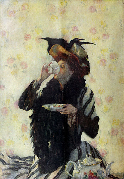 A Cup of Tea by Lilian Westcott Hale, 1909