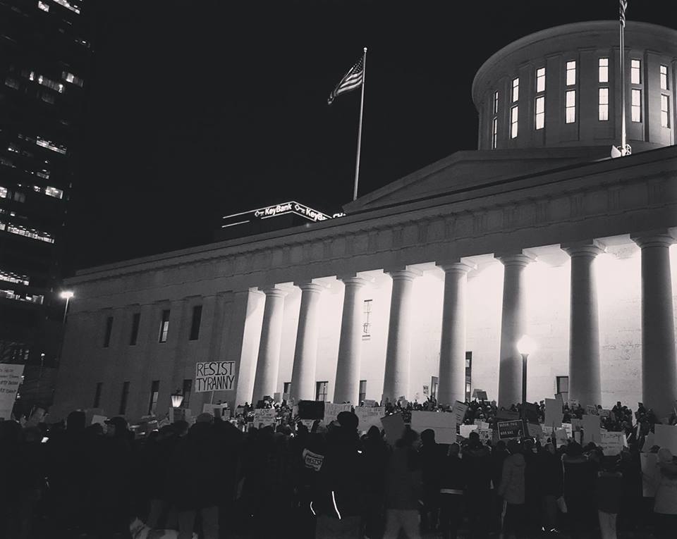 "No Ban, No Wall" Protest